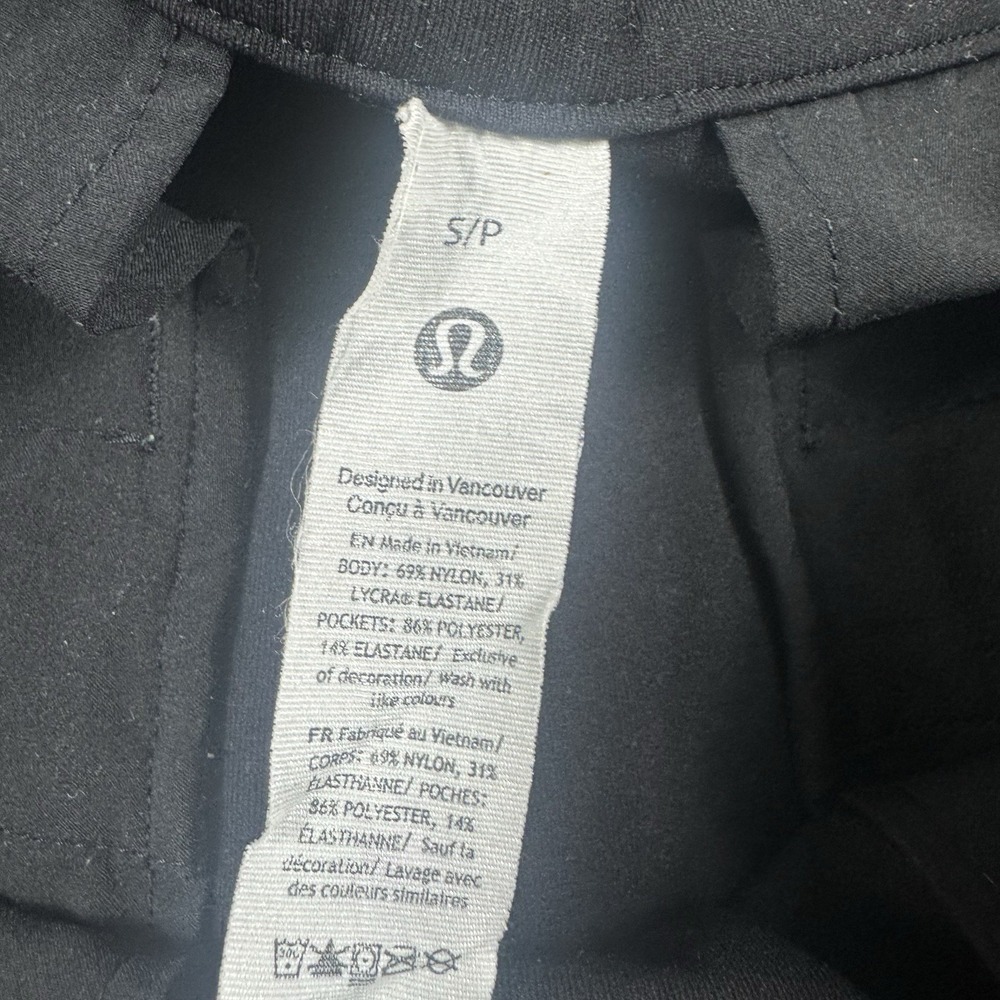 Lululemon‎ Pants Wide Leg Women's Small Black Lightweight Athleisure - Picture 4 of 6